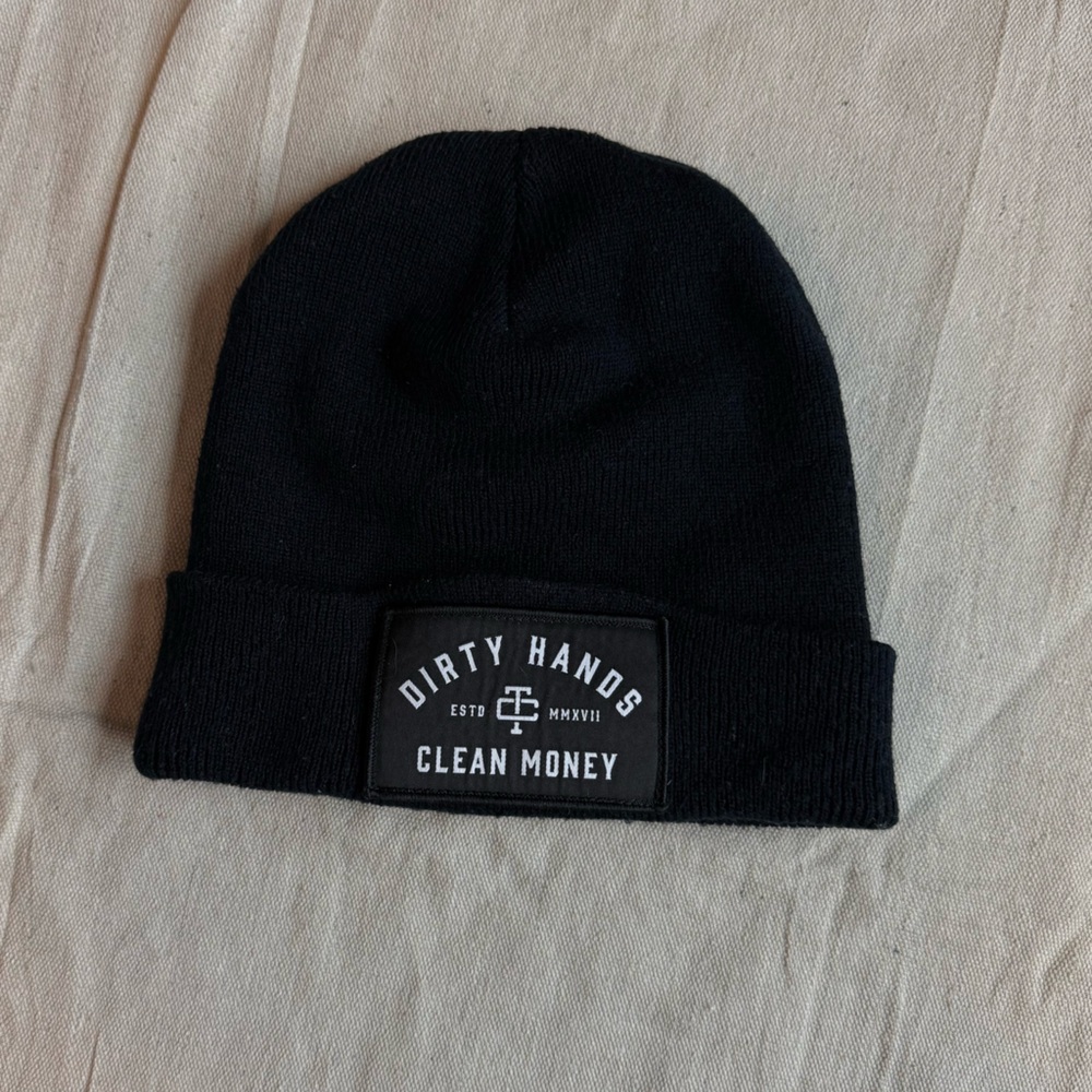 Dirty hands clean money beanie